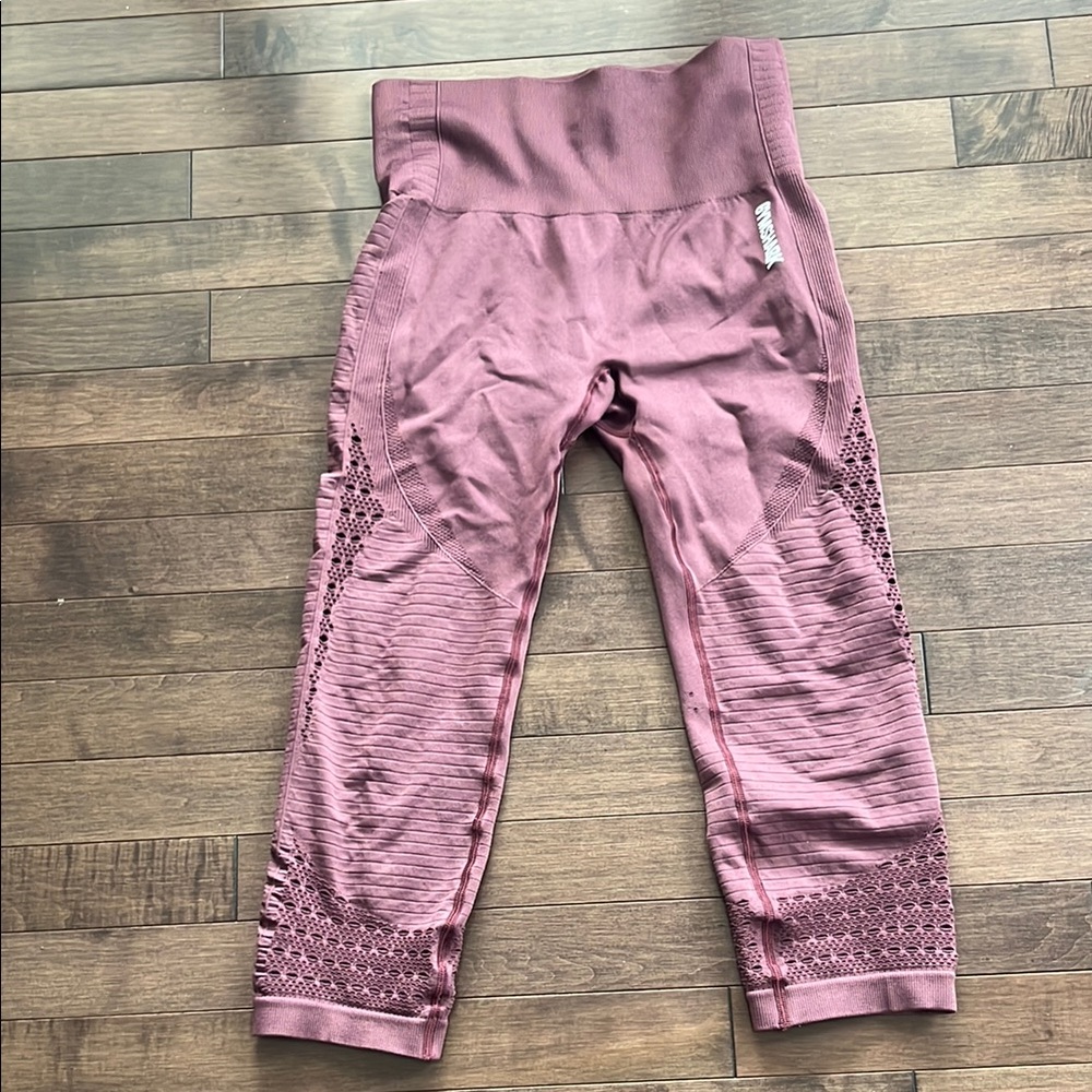 Gymshark energy seamless leggings mauve color size medium